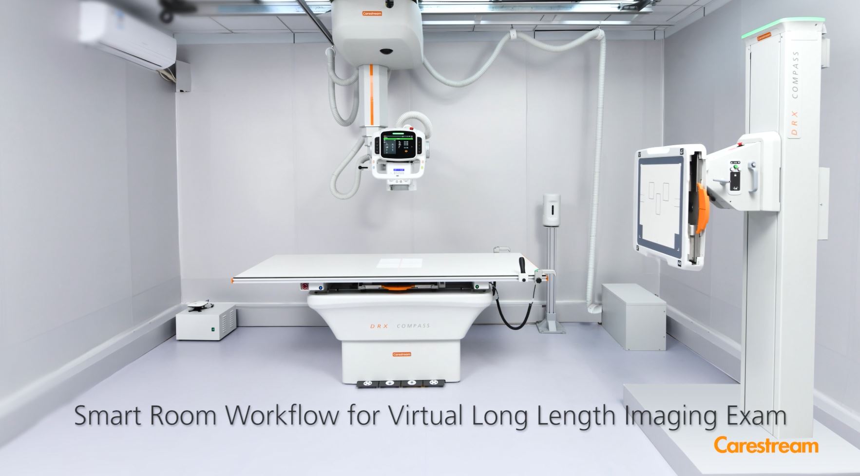 Flujo de trabajo de Smart Room para examen Virtual Long Length Imaging