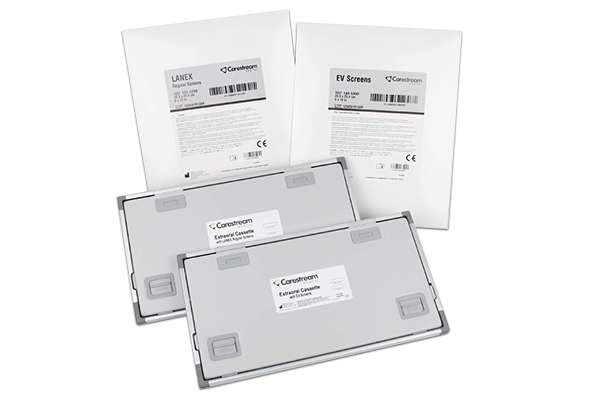 Pantallas y cassettes para películas dentales